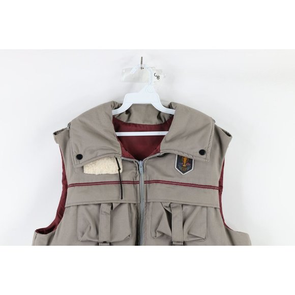 Vintage 80s America's Cup Mens Large Spell Out Life Jacket Buoyant Vest Gray USA - Picture 2 of 9